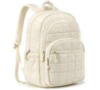 Wzxksoac Mochila para Portátil de 15,6 Pulgadas, Mochila Universitaria de Alta Capacidad, Mochila Escolar, Mochila de Viaje para Chicas, Mochila de Moda para Mujeres, Color Lechoso.