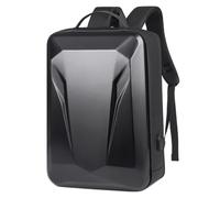 Wzxksoac Mochila para PortáTil De Carcasa RíGida Antirrobo, Mochila De Viaje Impermeable, Bolsa para Computadora De Juegos con Cerradura, Color Negro, De 15 A 16,1 Pulgadas