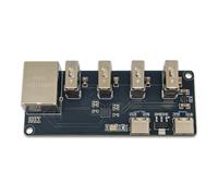 Wzxksoac MóDulo Concentrador Ethernet USB una RJ45 CH339F, Extensor USB 2.0 de 4 Canales con Controlador de Tarjeta de Red, para Usar.