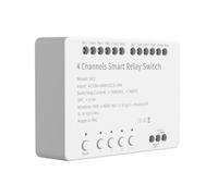 Wzxksoac MóDulo de Interruptor Tuya WiFi de 4 Canales, 5-24 V/100-240 V, WiFi+ RF433, Relé de Control Remoto, MóDulo DIY