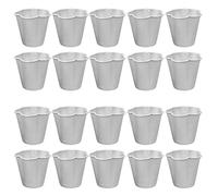 Wzxksoac Moldes para Tartas de Huevo de aleación de Aluminio con Forma de de Cinco pétalos de 20 Piezas, Molde para Pastel de Mousse, moldes para pudín de gelatina DIY