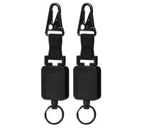Wzxksoac Mosquetón Retráctil con Anilla para, Extensible, para Exteriores, con Clip de Fácil Extracción.