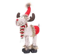 Wzxksoac Muñeca Navideña Muñeca Retráctil Navideña Ciervos Accesorios para Ventanas Decoración para el Hogar Decoración Navideña Interior A