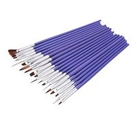 Wzxksoac Nail Art Design Tool Tool Pen Brush Brush Set DIY Profesional PúRpura (19Pcs)