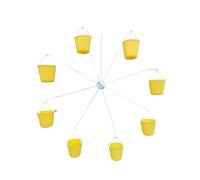 Wzxksoac Noria Comedero para PáJaros Juguetes para Buscar Comida para PáJaros y Mascotas 8 Cubos de AlimentacióN con Dispensador de Alimentos para Interiores y Exteriores