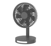 Wzxksoac Novedad de Verano, Ventilador Pequeño de Escritorio, USB, Pantalla Digital Inteligente para el Hogar, Miniventilador Eléctrico con Luz de Escritorio para Oficina, Negro