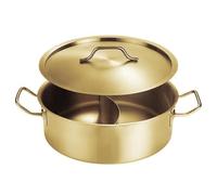 Wzxksoac Olla de Acero Inoxidable con Doble Asa, Olla de Acero Inoxidable para Sopa, Olla Caliente Doméstica A