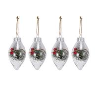 Wzxksoac Ornamentos De Navidad Bola Colgante Pendiente Gota Árbol De Navidad Bola Interior Transparente Decoracion De Fiesta Festival Casa