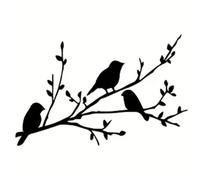 Wzxksoac Pájaro en una Rama, Arte de Pared de Metal, Regalo de Inauguración de la Casa, Decoración Rústica de Pared Árbol Pájaro, Letrero de Pared de Metal de Pájaro de Hierro Hecho A Mano