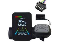 Wzxksoac Pantalla LCD NFC para Bicicleta Eléctrica F3, Medidor Animado A Color, UART, 24 V/36 V/48 V/60 V, Velocímetro LCD NFC, SM5PIN