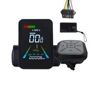 Wzxksoac Pantalla LCD NFC para Bicicleta Eléctrica F3, Medidor Animado A Color, UART, 24 V/36 V/48 V/60 V, Velocímetro LCD NFC, SM6PIN