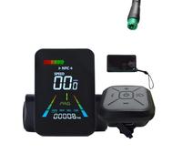 Wzxksoac Pantalla LCD NFC para Bicicleta Eléctrica F3, Medidor de Color Animado, 24 V/36 V/48 V/60 V, UART, Velocímetro LCD NFC de 5 Pines