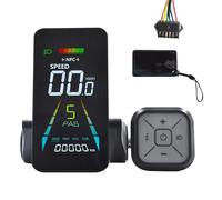 Wzxksoac Pantalla LCD NFC para Bicicleta EléCtrica, Medidor Animado una Color, UART, 24 V/36 V/48 V/60 V, VelocíMetro, Scooter EléCtrico, Medidor LCD NFC SM6PIN