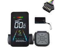 Wzxksoac Pantalla LCD NFC para Bicicleta EléCtrica, Medidor Animado una Color, UART, 24 V/36 V/48 V/60 V, VelocíMetro, Scooter EléCtrico, Medidor LCD NFC SM5PIN