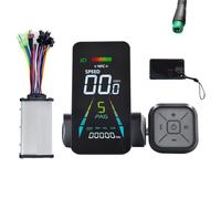 Wzxksoac Pantalla LCD NFC para Bicicleta EléCtrica, Patinete EléCtrico, Medidor de Velocidad una Color NFC, 24 V/36 V/48 V/60 V, UART, + Controlador de 36 V y 350 W B