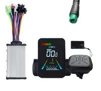 Wzxksoac Pantalla LCD NFC para Bicicleta Eléctrica, Patinete Eléctrico, Velocímetro A Color NFC, 24 V/36 V/48 V/60 V, Controlador UART + 36 V/48 V, 350 W, 5 Pines