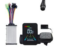 Wzxksoac Pantalla LCD NFC para Bicicleta Eléctrica, Patinete Eléctrico, Velocímetro A Color NFC, 24 V/36 V/48 V/60 V, Controlador UART + 36 V/48 V, 350 W, 6 Pines