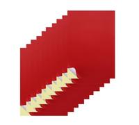 Wzxksoac Papel Adhesivo A4: Etiquetas Adhesivas A4 de 8,27 X 11,69 Pulgadas para Impresoras/de Inyección de Tinta para Oficina y Escuela, Color Rojo Grande