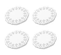 Wzxksoac Papel De Tapetes De Encaje De 400 Piezas, Manteles Decorativos Redondos De 4,5 Pulgadas, Revestimientos para Pasteles, Postres Al Horno