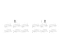 Wzxksoac Paquete de 12 Estantes para, Soporte de Pared para ÁLbumes de AcríLico Transparente de 4 Pulgadas, Flotante para BañO, Dormitorio