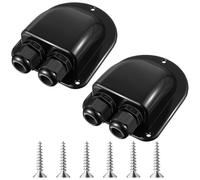 Wzxksoac Paquete de 2 Prensaestopas Solares, Doble Carcasa para Tipo de Cables (3 Mm² A 10 Mm²), Color Negro.