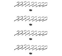 Wzxksoac Paquete de 36 Tarea Pesada de Abrigos Montado En La Pared para Sombrero Hardware Pata Doble Retro de Abrigos con 80 Tornillos de Color Negro