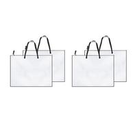 Wzxksoac Paquete de 4 Estuches para Portafolios de Arte de 19 X 25 Pulgadas, Carpetas para Obras de Arte, Bolsa de Almacenamiento de Carteles con Cremallera y Carpeta con Asa