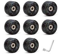 Wzxksoac Paquete de 8 Ruedas para Patines de Cuatro Ruedas 85A de 62 X 33 mm con Rodamientos para Patinaje de Doble, Accesorios para Patines de Cuatro Ruedas, Color Negro.