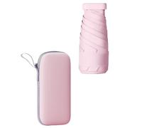 Wzxksoac Paraguas Cápsula para Sol y Portátil Protector Solar y Protección UV 60% de Descuento Mini Sombrilla Ultraligera Rosa