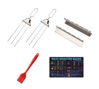 Wzxksoac Parrilla para Brochetas Acero Inoxidable Brochetas para Parrilla Metal Brochetas para Parrilla Aptas para Lavavajillas Brochetas para Parrilla Barbacoa con Tabla para Barbacoa