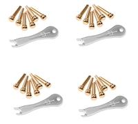 Wzxksoac Pasadores de Puente de Guitarra de 24 Piezas Endpin de LatóN para Guitarra AcúStica con Extractor de Pasadores de Puente de Guitarra