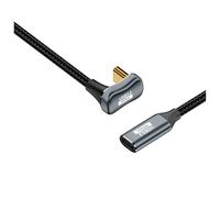 Wzxksoac PD 100W USB C A Tipo C Codo OTG Cable de Datos Cable USB 3.2 Gen 2 10Gbps Sincronización de Datos 5A Suministro de Energía 4K60Hz,F