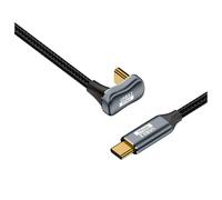 Wzxksoac PD 100W USB C A Tipo C Codo OTG Cable de Datos Cable USB 3.2 Gen 2 10Gbps Sincronización de Datos 5A Suministro de Energía 4K60Hz,C