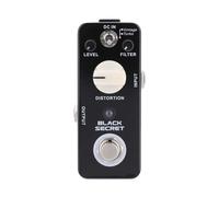 Wzxksoac Pedal de Refuerzo para Guitarra Eléctrica. Pedal de Guitarra Black Secret Mini. Pedal de Distorsión para Guitarra Eléctrica. True Bypass.