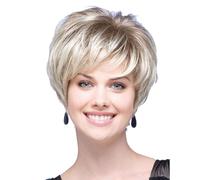 Wzxksoac Pelucas de Pelo Corto Moda Fibra QuíMica Peluca de Seda de Alta Temperatura Cubierta de Cabeza para Mujeres Fiesta Diaria