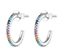 Wzxksoac Pendientes de Arcoiris Pendientes Simples de Circonitas de Colores Regalo de JoyeríA de Fiesta de Boda de Moda