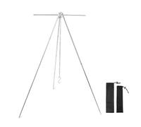 Wzxksoac Percha de Trípode de Aleación de Aluminio para Exteriores, Estante de Almacenamiento, Juego de Barra Transversal Portátil, Soporte Retráctil para Maceta Colgante