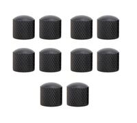 Wzxksoac Perilla de Volumen de Guitarra de Cúpula de Metal Negro, Perilla de Control de Potenciómetro de Bajo de Guitarra Eléctrica (Sin Orificio)