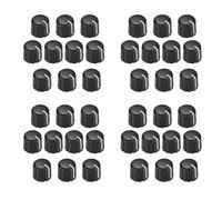 Wzxksoac Perillas de Control de Potenciómetro de 40 Piezas para Perillas de Tono de Volumen de Guitarra Eléctrica Negro Tipo D 6 mm