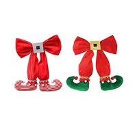 Wzxksoac Pies de Elfo Colgando áRbol de Navidad Colgante de Botas de Elfo del DiseñO de la AtmóSfera del Hotel DiseñO de Escena de Fiesta de AñO
