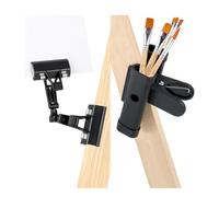 Wzxksoac Pinza para Pinceles de Caballete con Clip Giratorio para Sujetar Copias, Pinzas Ajustables y Plegables para Papel y Copias de Pinceles.
