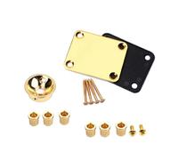 Wzxksoac Placa de Conector Eléctrico y Casquillos para Cuerdas de Guitarra y Bajo, Placa de Mástil de Metal, Enrollador de Cuerdas de Guitarra Compatible