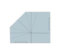 Wzxksoac Plantilla de Costura de Cesta de Comida Plegable de Tela DIY, Plantilla para Acolchar Bolsos, 10 Pulgadas