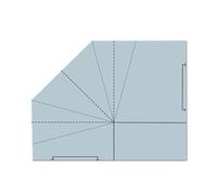 Wzxksoac Plantilla de Costura de Cesta de Comida Plegable de Tela DIY, Plantilla para Acolchar Bolsos, 12 Pulgadas