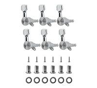 Wzxksoac Plata 6R Locking Tuning Key Set BotóN de Cuerda de Guitarra EléCtrica de Madera Completamente Cerrado