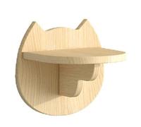 Wzxksoac Plataforma de Escalada Tipo Hamaca para Gatos, Plataforma de Pared, de Escalada Pequeño de Madera Maciza para Gatos A