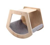 Wzxksoac Plataforma de Pared de Escalada de Madera para Gatos, Cama Trapezoidal para Gatos, Suministros de Entrenamiento