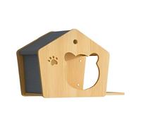 Wzxksoac Plataforma de Pared de Escalada de Madera para Gatos, Plataforma de Salto para Gatos, Suministros de Entrenamiento B