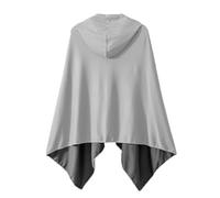 Wzxksoac Poncho de Playa Refrescante con Capucha, Toalla Absorbente, Capa para Nadar, Yoga, Acampar, Hacer Ejercicio, Gris.