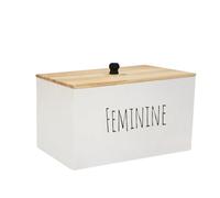 Wzxksoac PortapañOs para BañO, Caja de Madera Femenina, Organizador de Productos para Mujer, DecoracióN RúStica